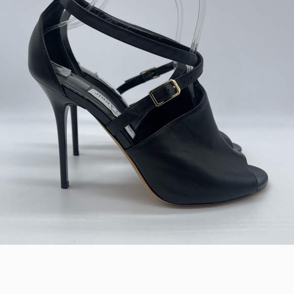 Jimmy Choo Black Peep-Toe Heels Size 36 - Picture 2 of 16